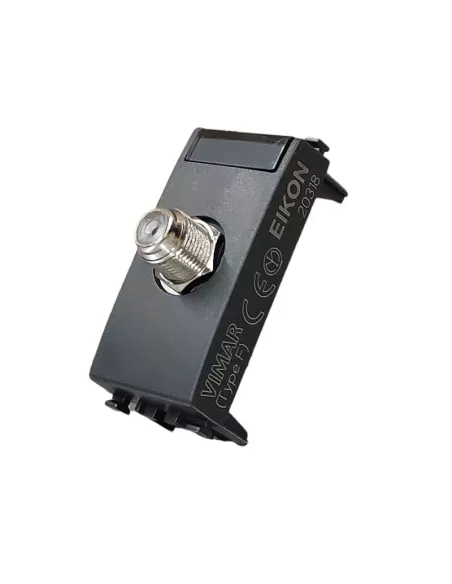 Vimar 20318 Connecteur coaxial femelle type F gris